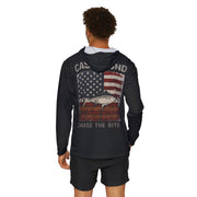 Castbound "Chase the Bite" Fishing Shirt — USA Flag Tuna Warmup Top