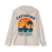 Castbound Fishing Shirt— 'Tight Lines, Good Times' Beach Sunset Fishing Shirt