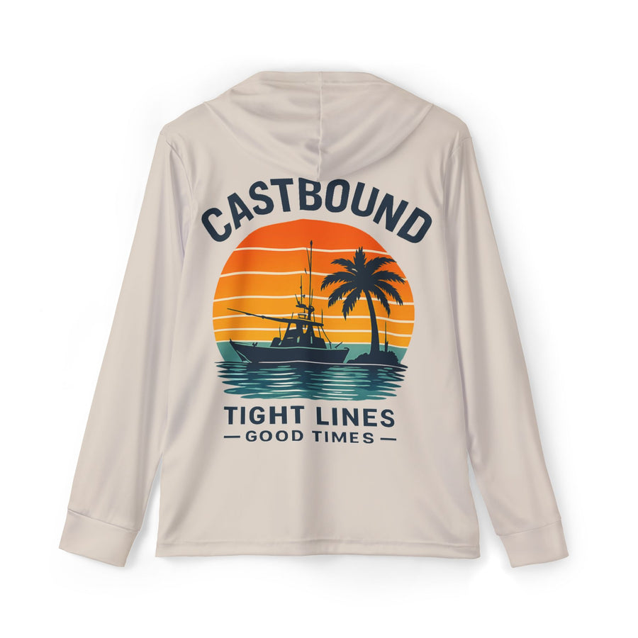Castbound Fishing Shirt— 'Tight Lines, Good Times' Beach Sunset Fishing Shirt