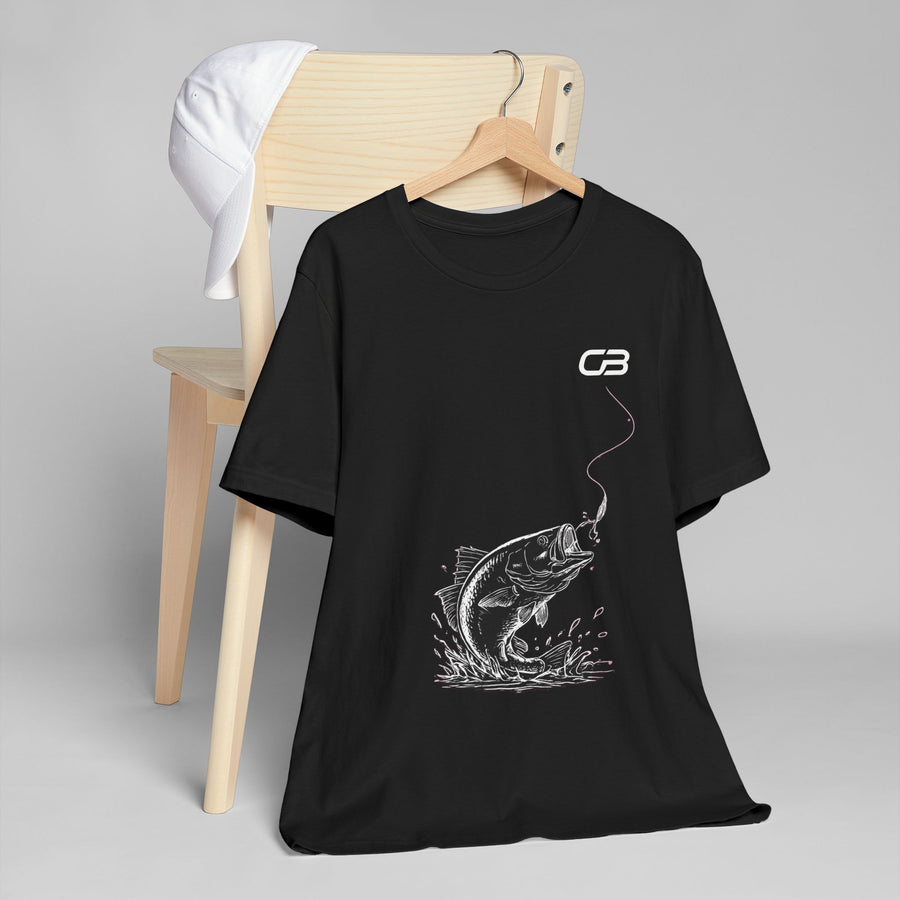 Fishing T-Shirt — 'Castbound' Bass Angler Graphic T-Shirt