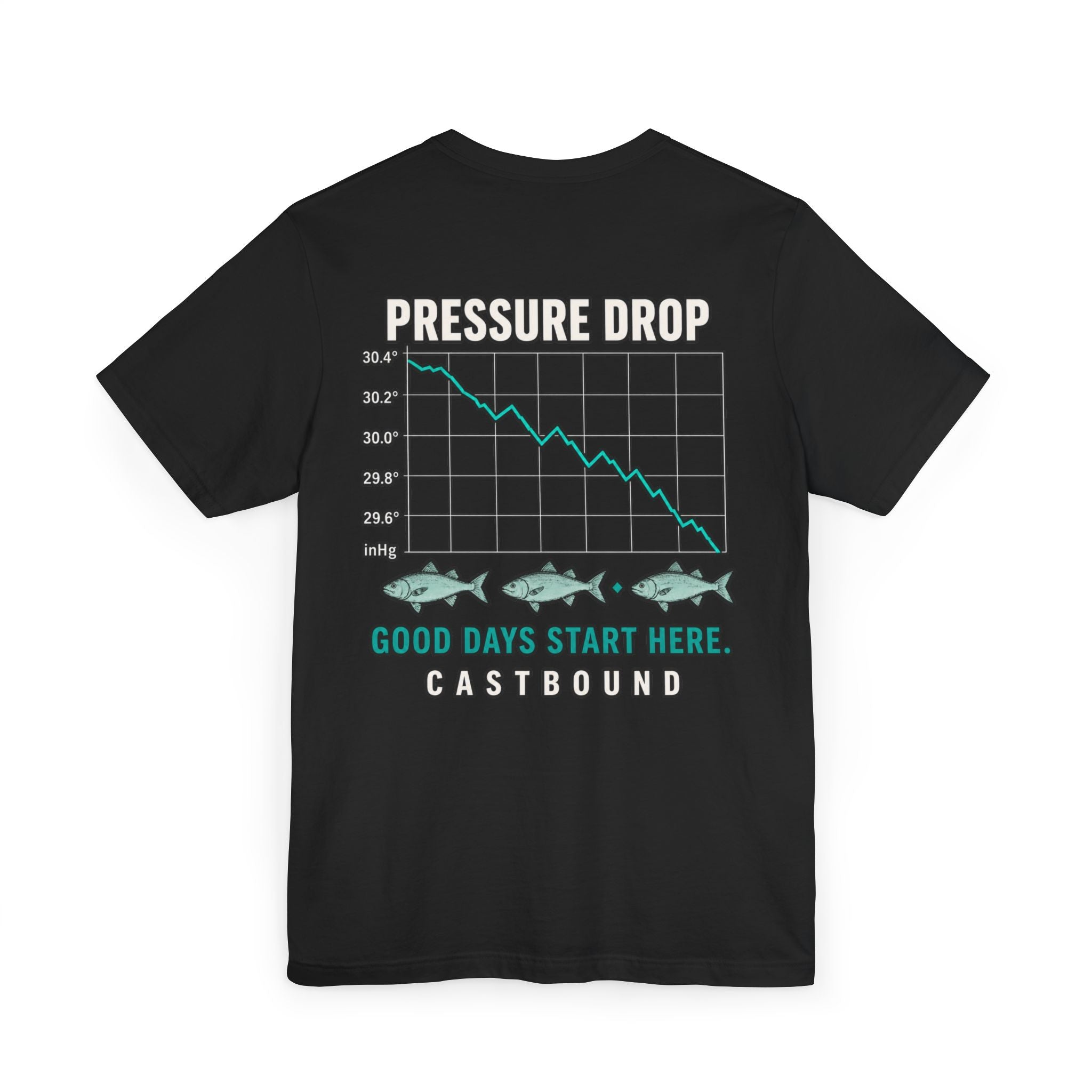 T-Shirt — "Pressure Drop" Fishing Chart Graphic T-Shirt