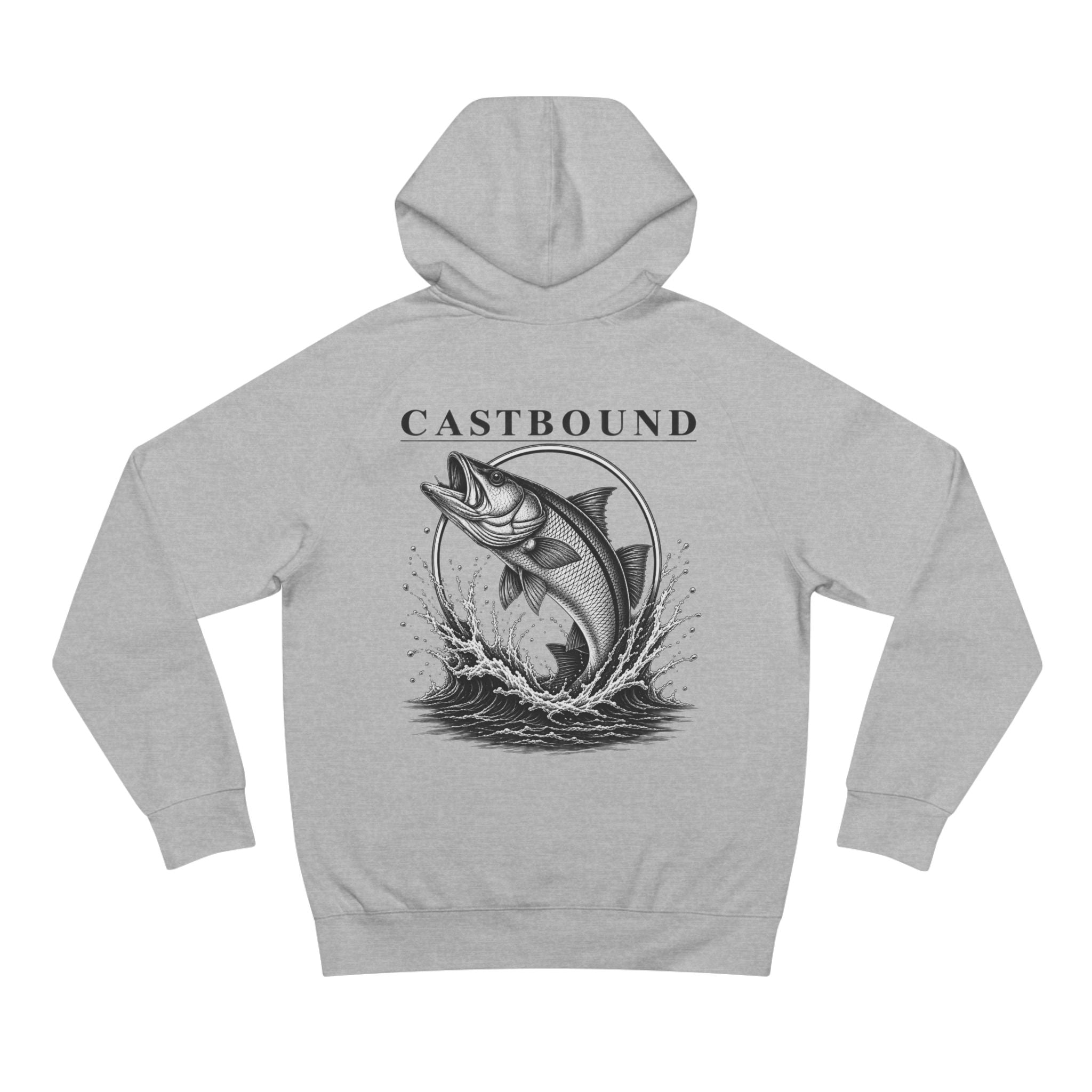 Castbound Surface Strike Hoodie — Saltwater Fishing Graphic Pullover