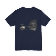 Fishing Boat & Mangrove T-Shirt — Coastal Relaxed Short Sleeve Shirt