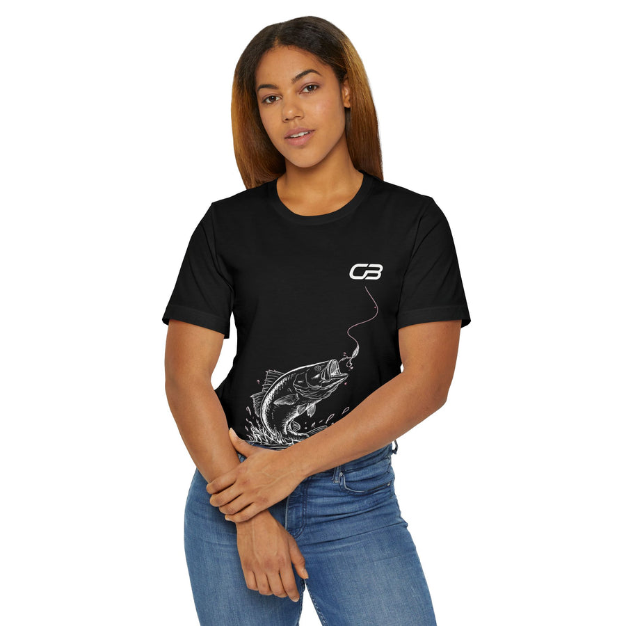 Fishing T-Shirt — 'Castbound' Bass Angler Graphic T-Shirt