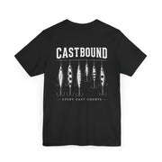 Castbound Fishing T-Shirt — “Every Cast Counts” Lure Graphic T-Shirt