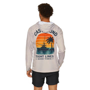 Castbound Fishing Shirt— 'Tight Lines, Good Times' Beach Sunset Fishing Shirt