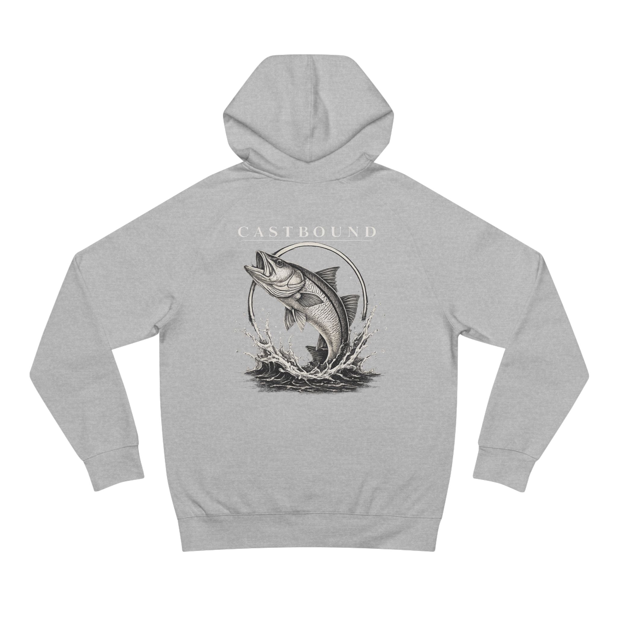 Castbound Surface Strike Hoodie — Saltwater Fishing Graphic Pullover